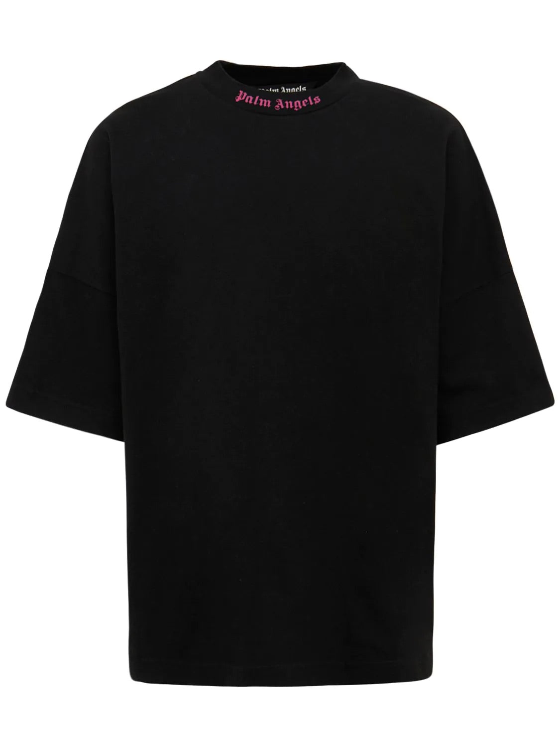 PALM ANGELS LOGO OVER TEE FUCHSIA