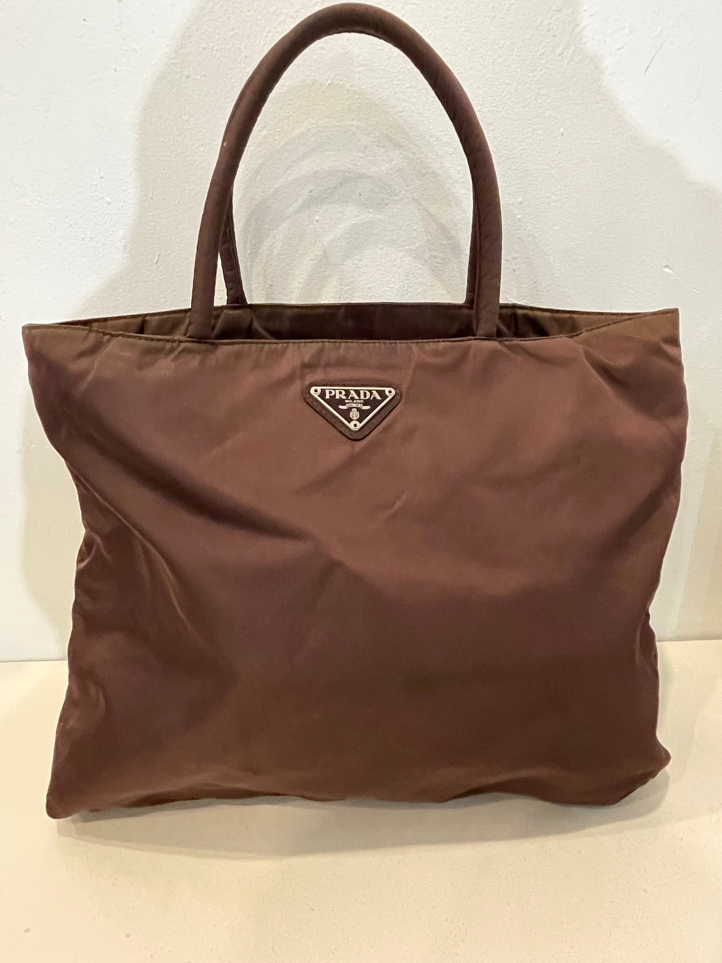PRADA BROWN NYLON BAG