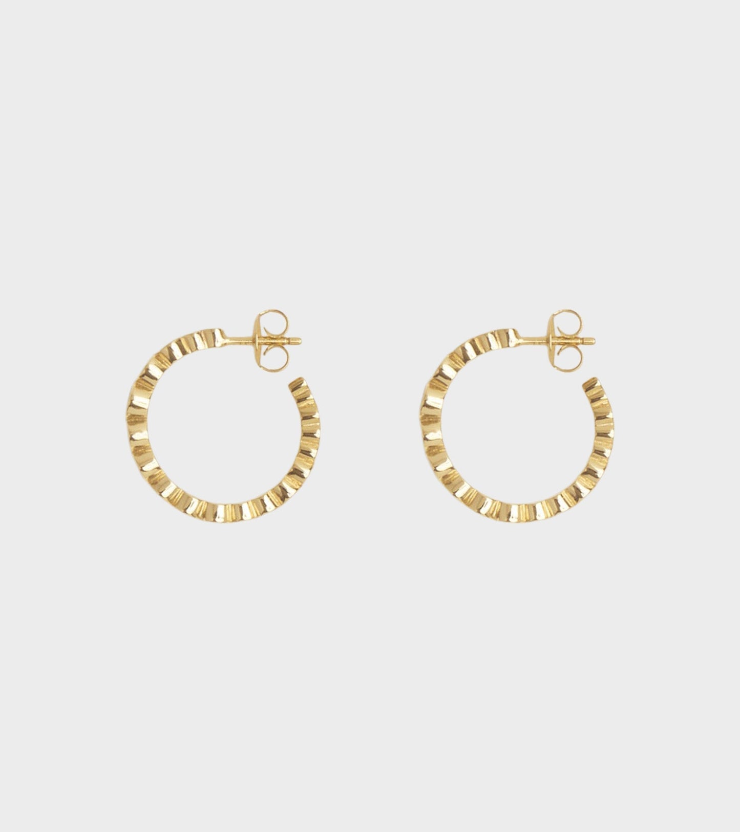 Ottilia Hoops 18K Gold Pleating