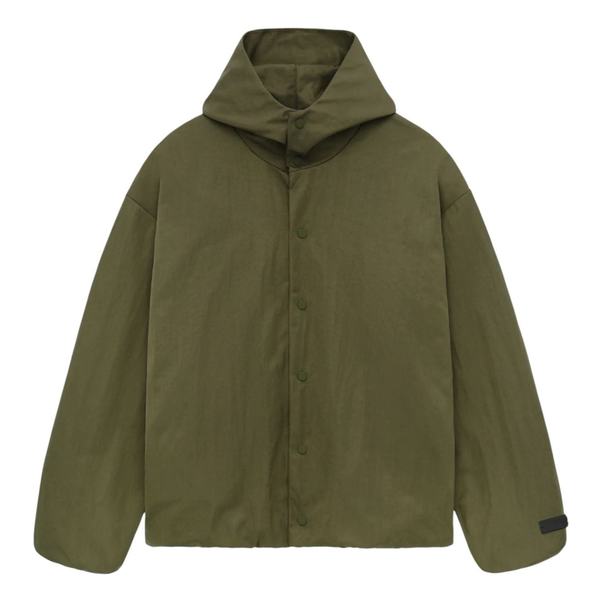Fear of God Essentials Textured Nylon Hooded Coaches Jacket 'Military' 202BT246375F