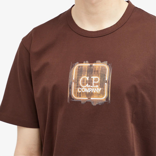 CP Company Brown Logo T-Shirt