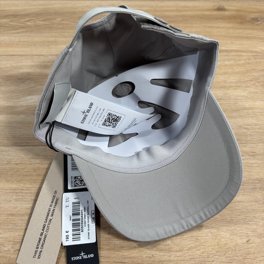 Stone Island Weatherproof Cotton Canvas Ghost Cap in Dust Grey