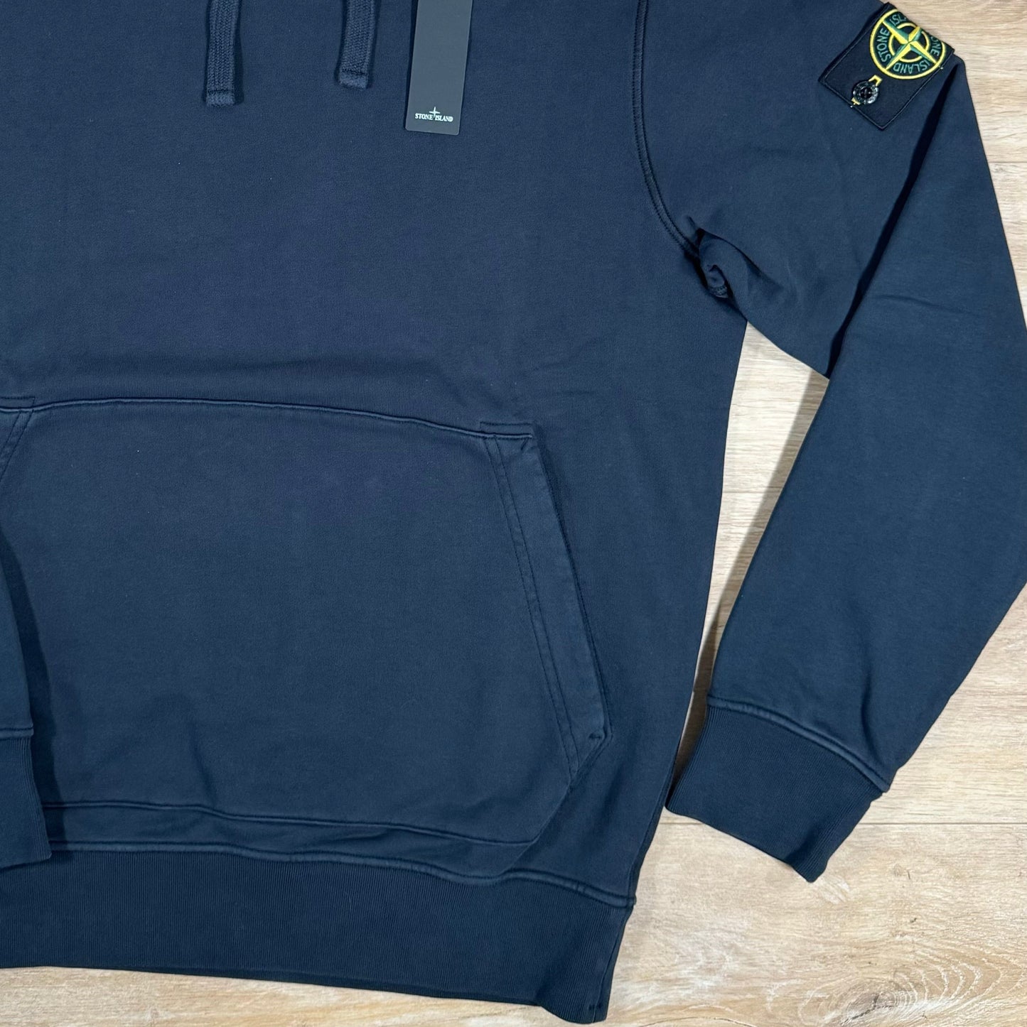 Stone Island Pullover Fleece Hoodie in Navy