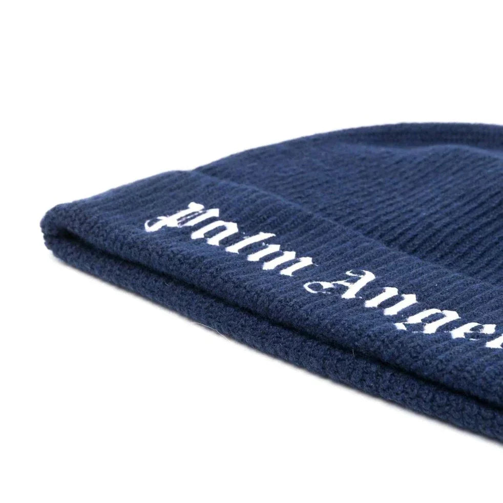 Kids Palm Angels Navy Beanie