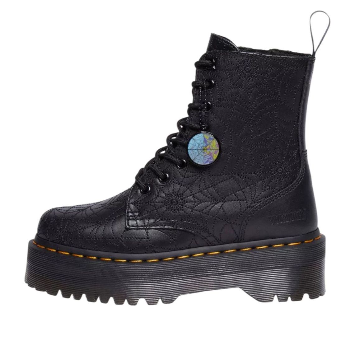 (WMNS) Dr. Martens x Wednesday Jadon Leather Platform Boots 'Black Nappa Lux' 32224001