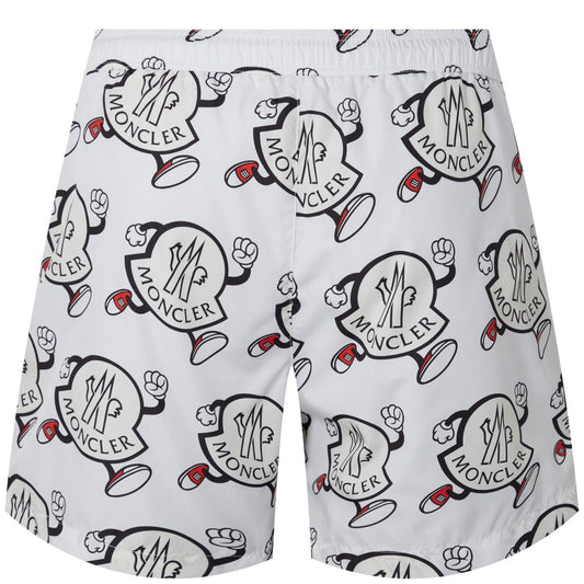 Moncler All Over Logo Swimshorts