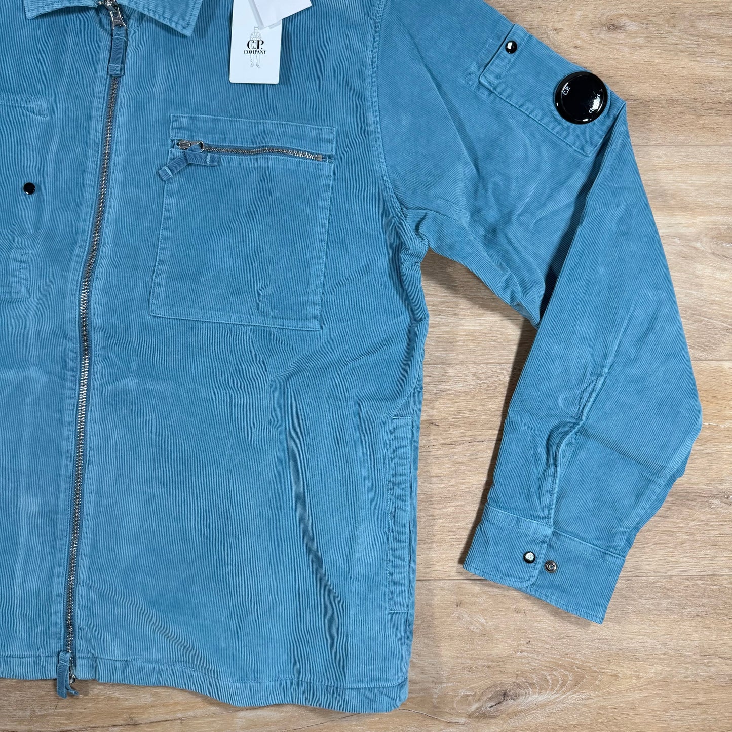C.P. Company Corduroy Lens Overshirt in Aegean Blue
