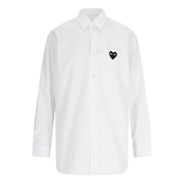COMME des GARCONS PLAY FW25 Black Heart Shirt 'White' AX-B004-051-2