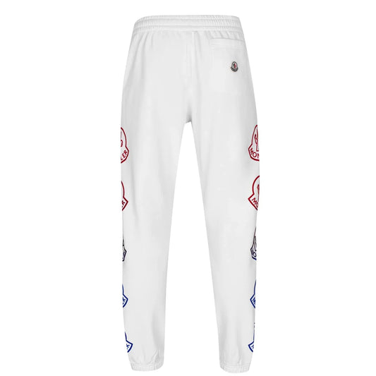 Moncler White Side Logo Sweatpants