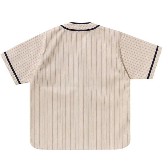 BAPE 'A BATHING APE' BASEBALL T-SHIRT IVORY