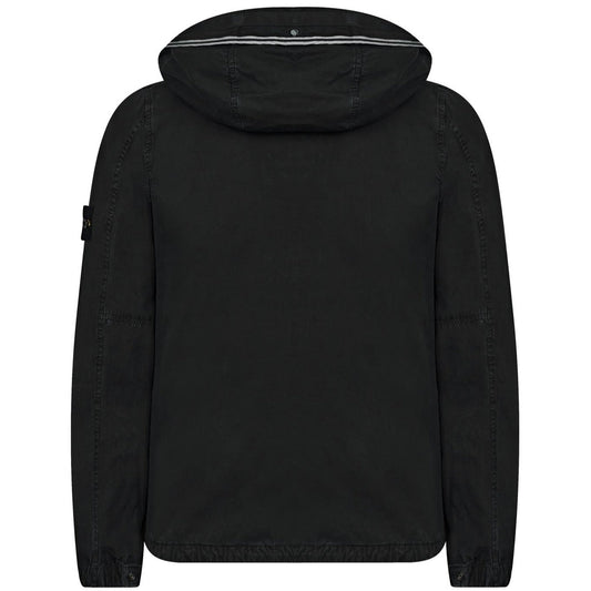 Stone Island Black Brushed Hooded Overshirt
