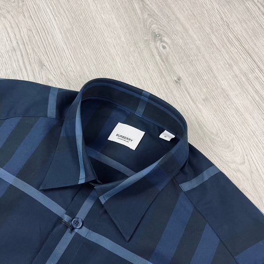 Burberry Check Shirt - Blue