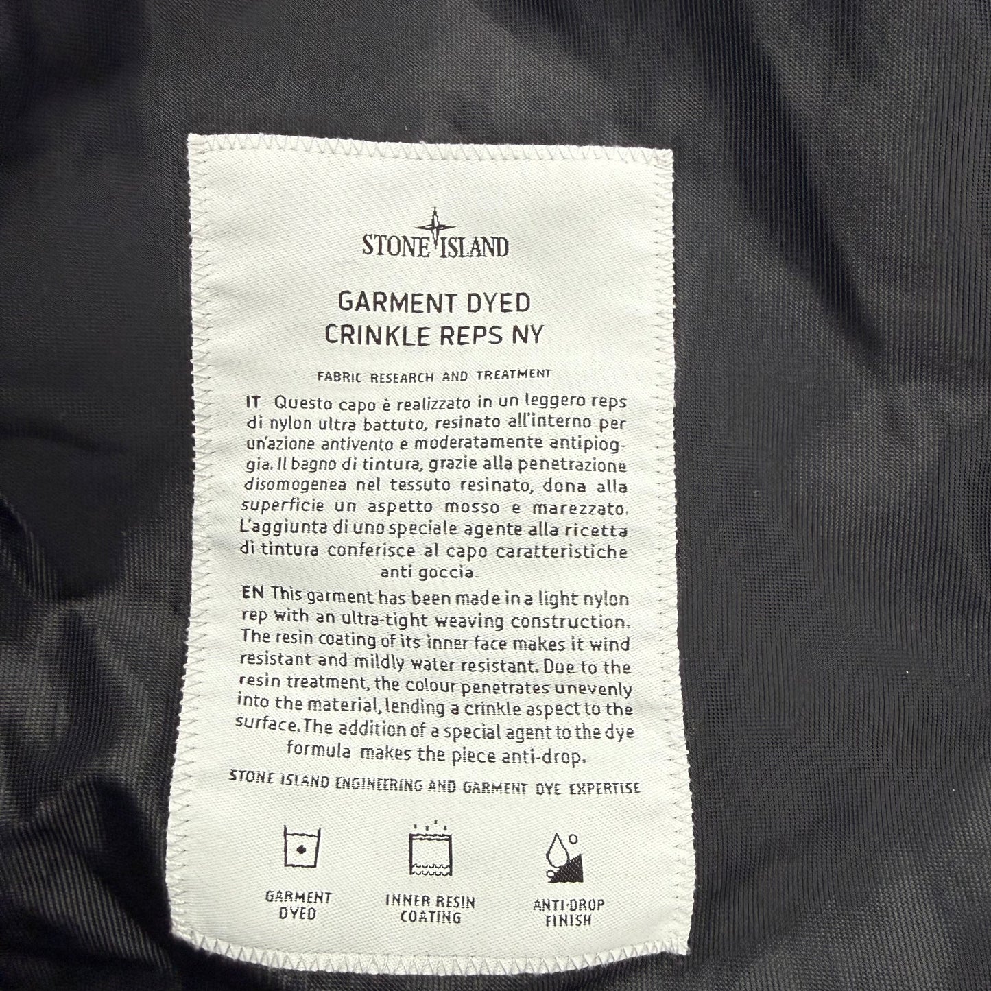Stone Island Crinkle Reps NY Jacket - Navy