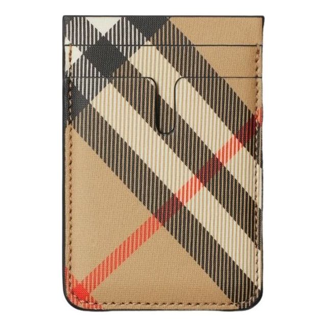 Burberry 26 Check Magnetic Card Case 'Sand' 81048451