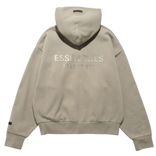 ESSENTIALS FOG CLASSIC FIT ZIP UP HOODIE TIMBER SS25