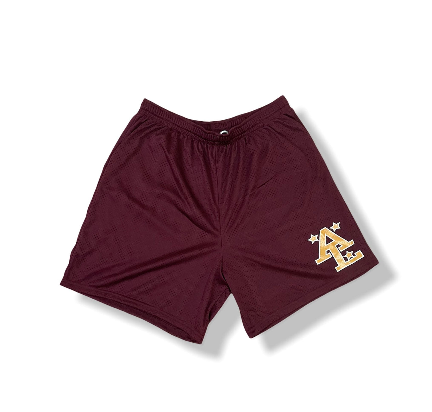 ALLIVIR LEAGUE F/W MESH BASKETBALL SHORTS MAROON