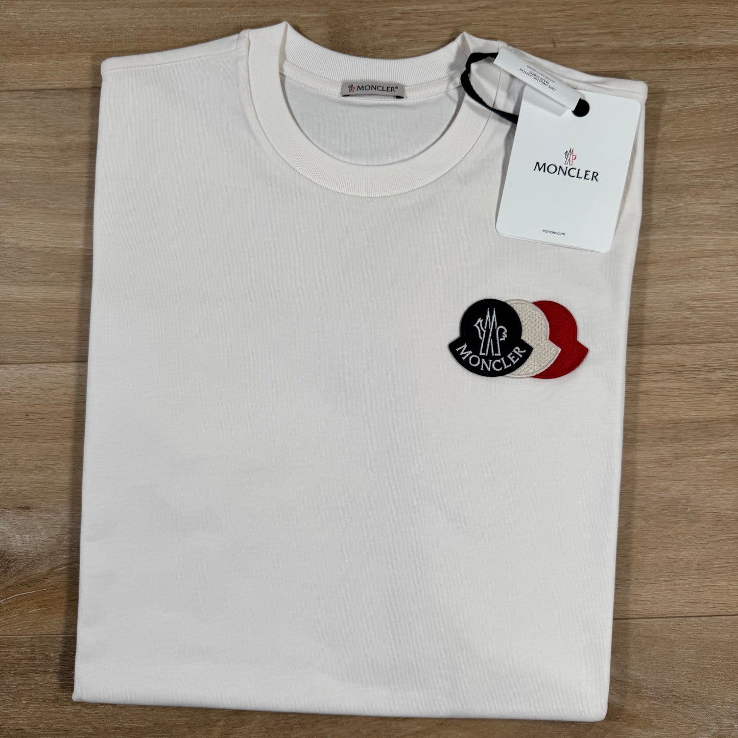 Moncler Triple Logo T-Shirt T-Shirt in White