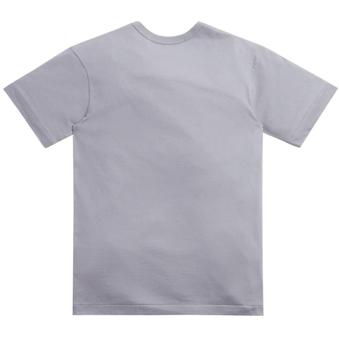 COMME DES GARÇONS PLAY SMALL RED EMBLEM T-SHIRT GREY