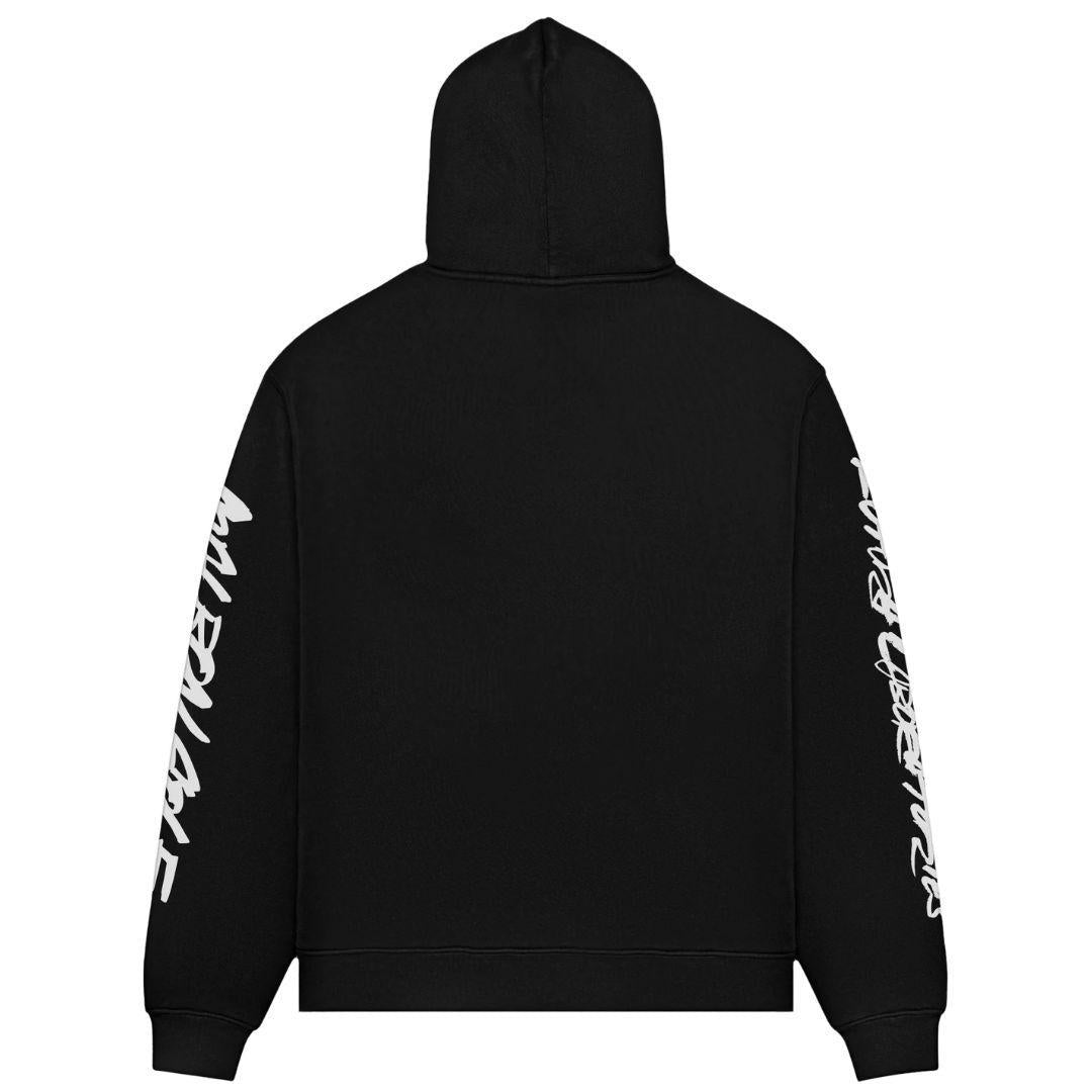 MALBON FUTURA TAG HOODIE BLACK