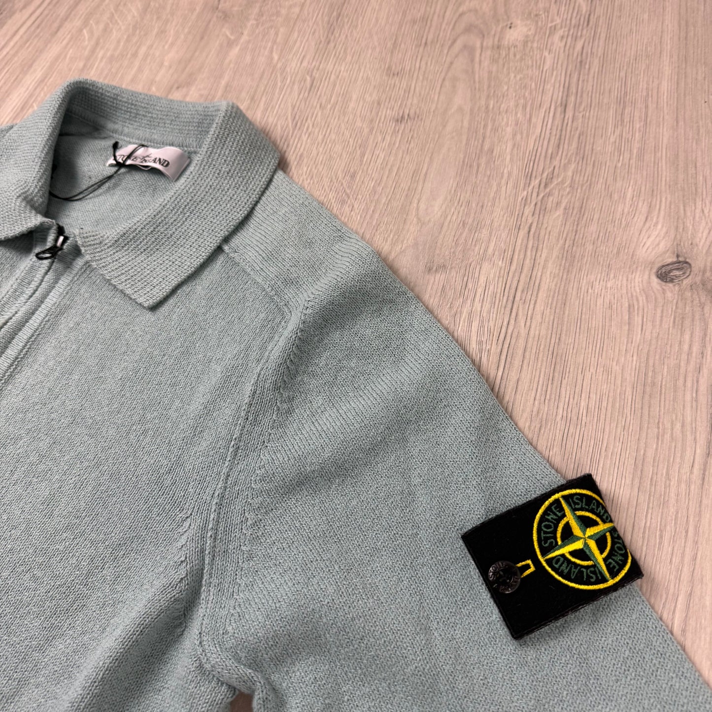 Stone Island Knit Zip Fleece - Sky Blue