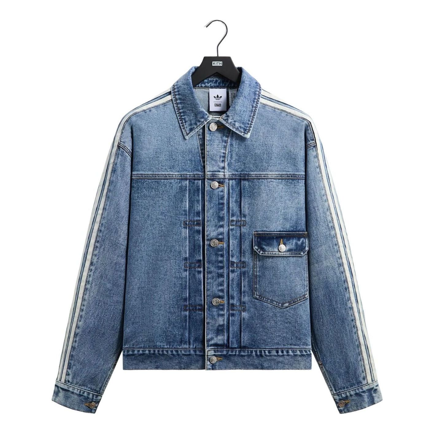 KITH x Messi for adidas Football Denim Jacket 'Aurora Ink' ADKR0106
