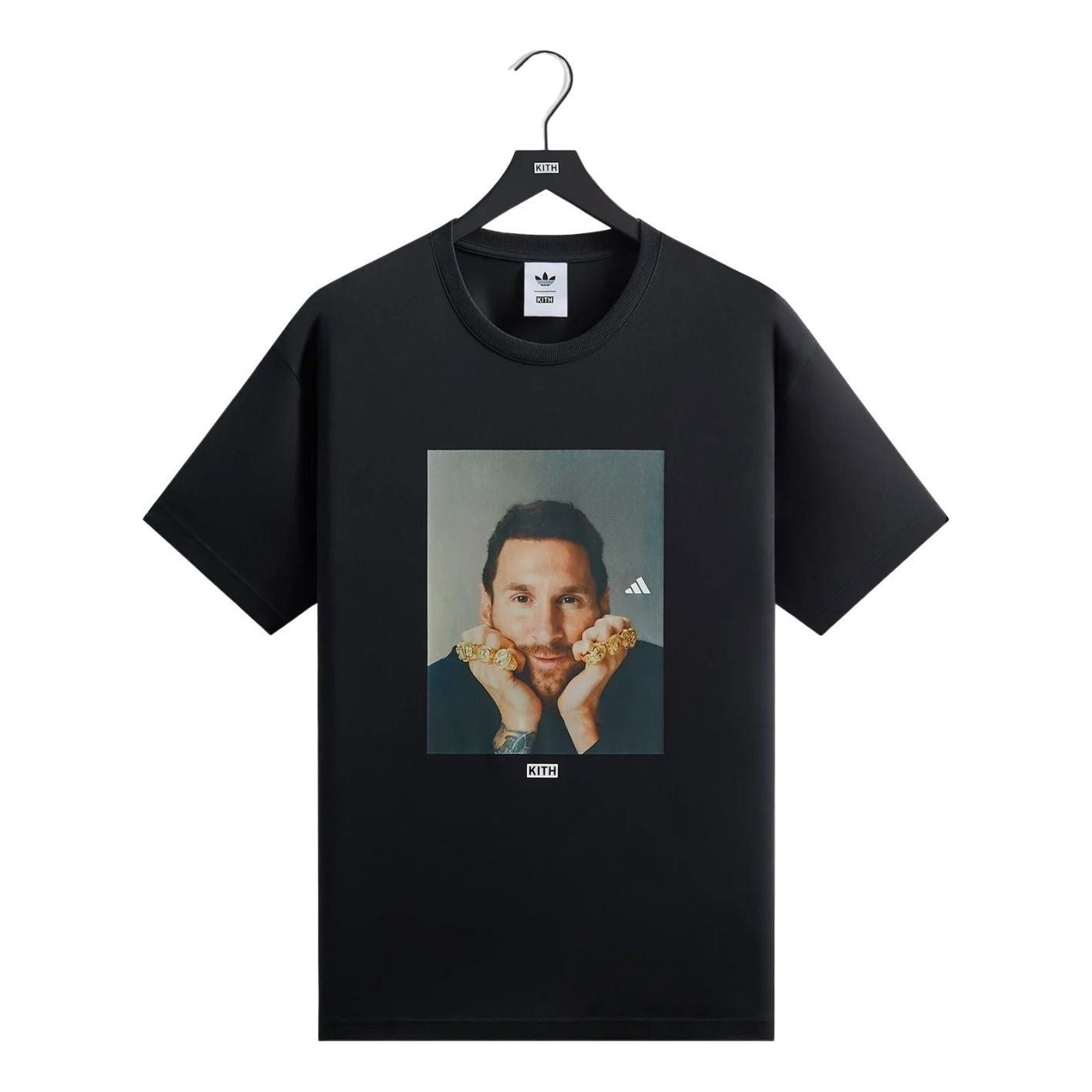KITH x Messi for adidas Football Graphic T-Shirt 'Black' ADKU4263
