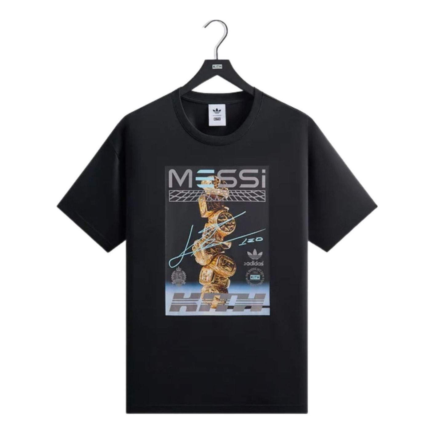 KITH x Messi for adidas Football Graphic T-Shirt 'Black' ADKU4271