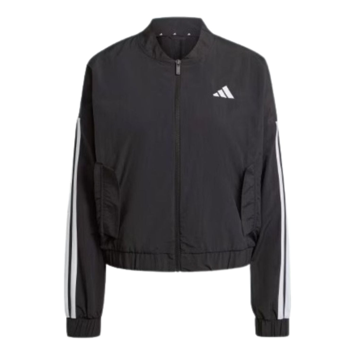 (WMNS) adidas Essentials 3-Stripes Lifestyle Bomber Jacket Asia Sizing 'Black White' JD5317