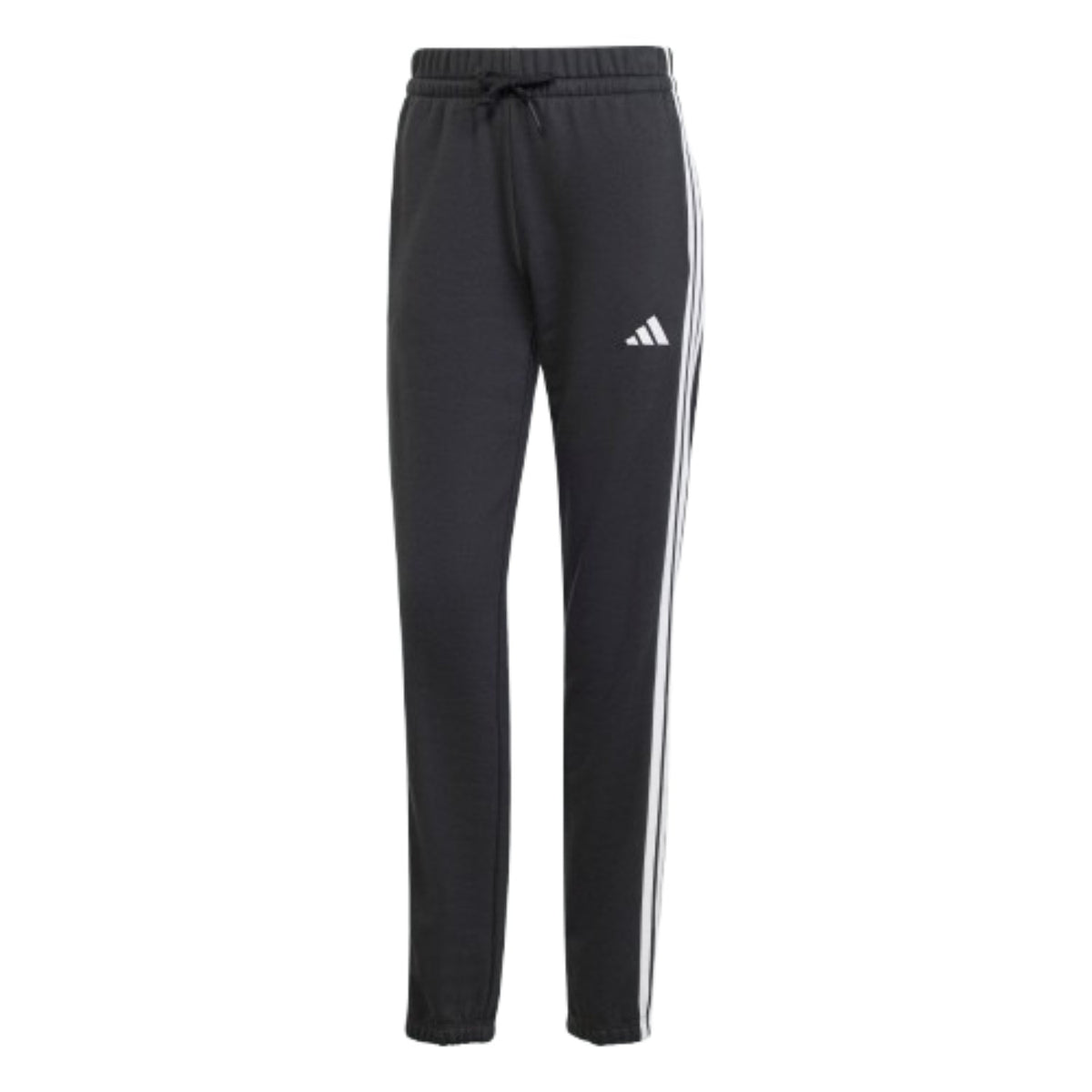 (WMNS) adidas Essentials 3-Stripes French Terry Cuffed Pants Asia Sizing 'Black White' JD5302