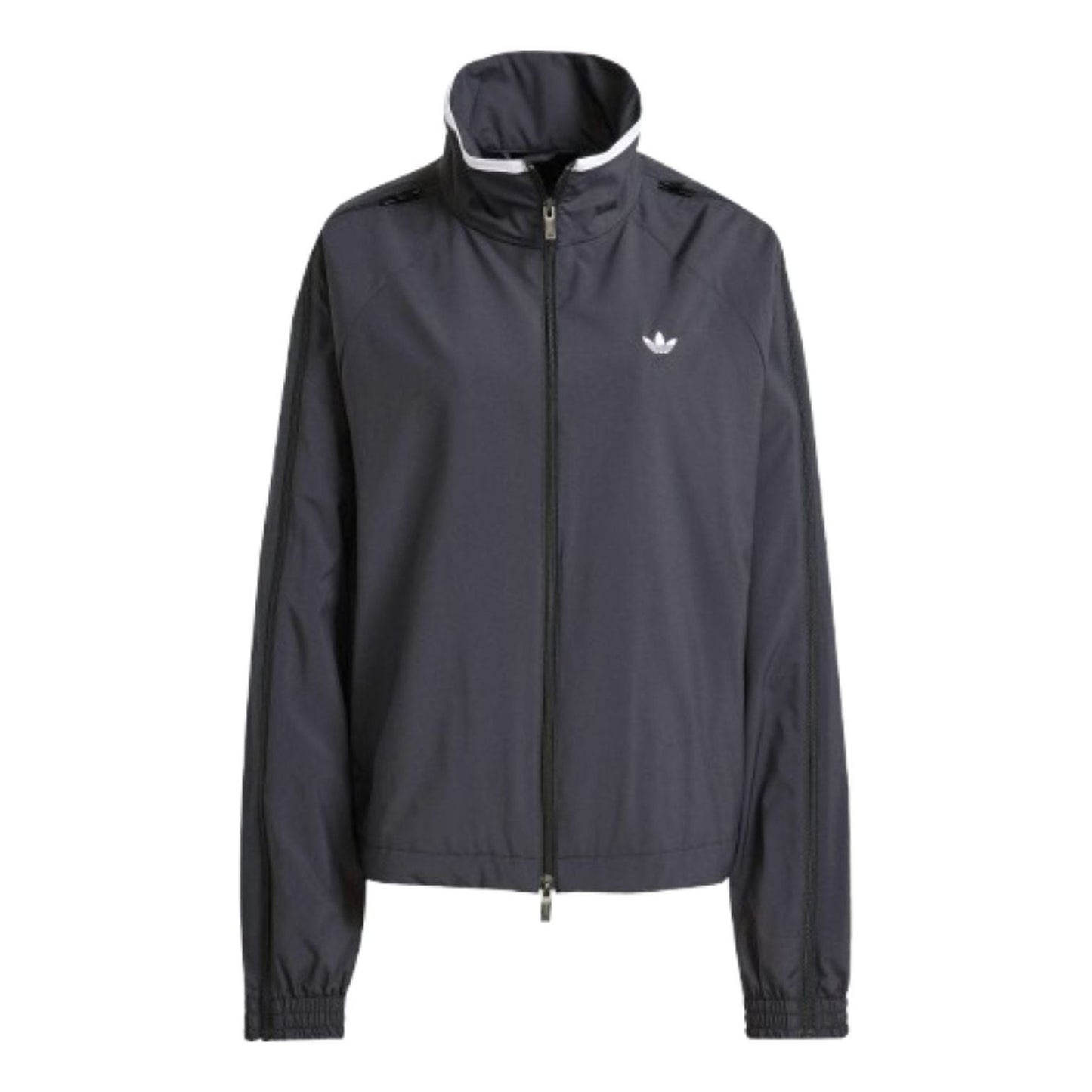(WMNS) adidas Adilenium Season 3 Zip Track Top Asia Sizing 'Black White' JX9204