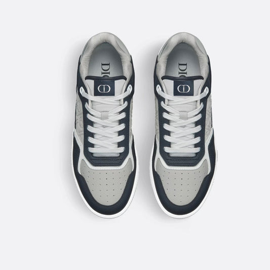 Dior B27 Uptown Low-Top Sneaker in Navy Blue / Dior Grey