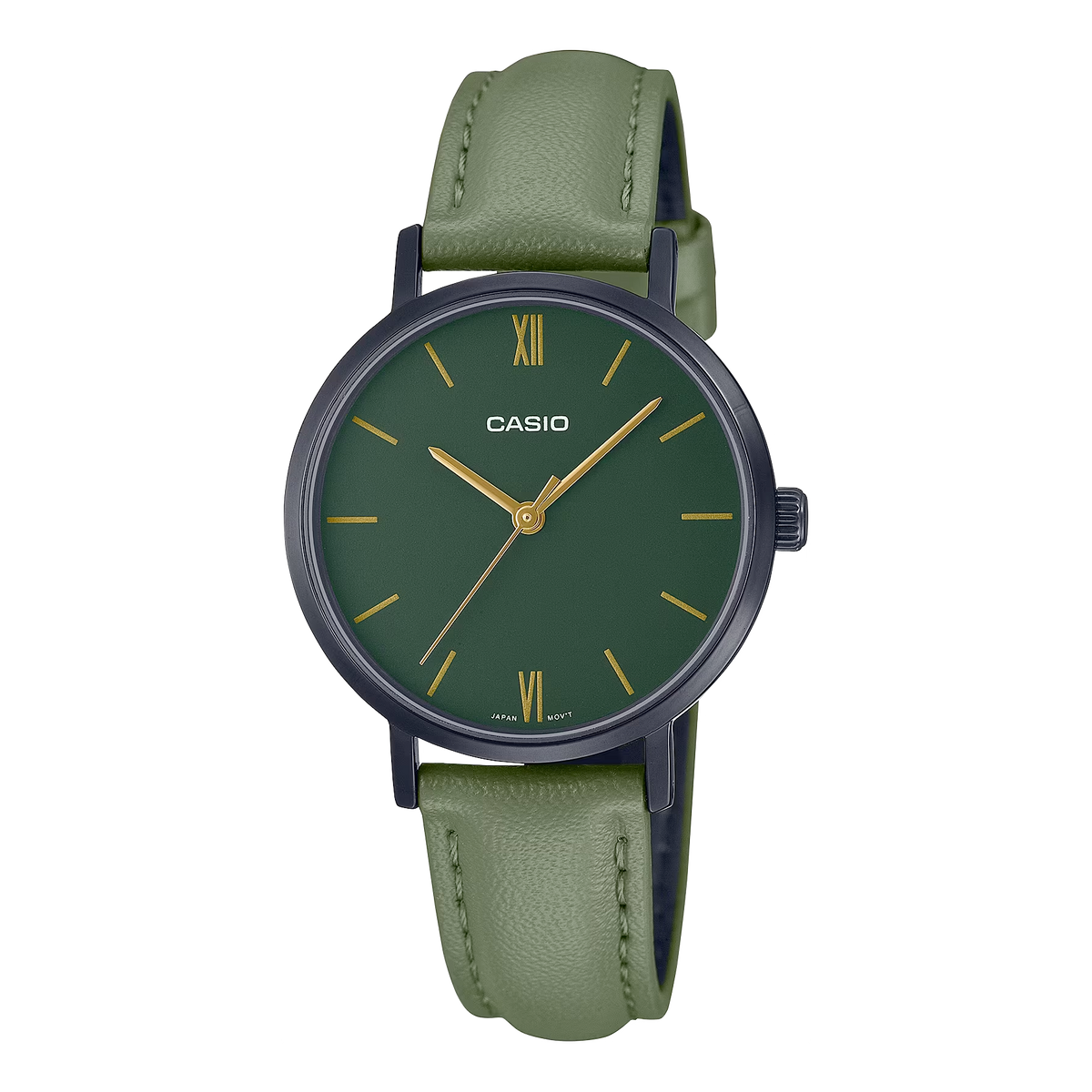 CASIO Minimalistic Watch Green LTP-VT02BL-3A