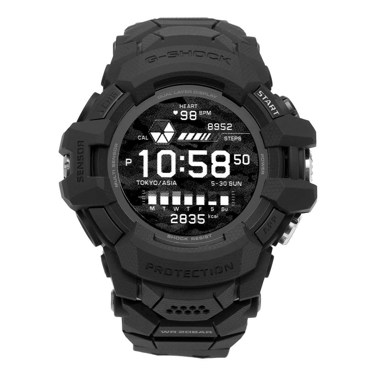 CASIO G-Shock Digital 'Black' GSW-H1000-1AMPR