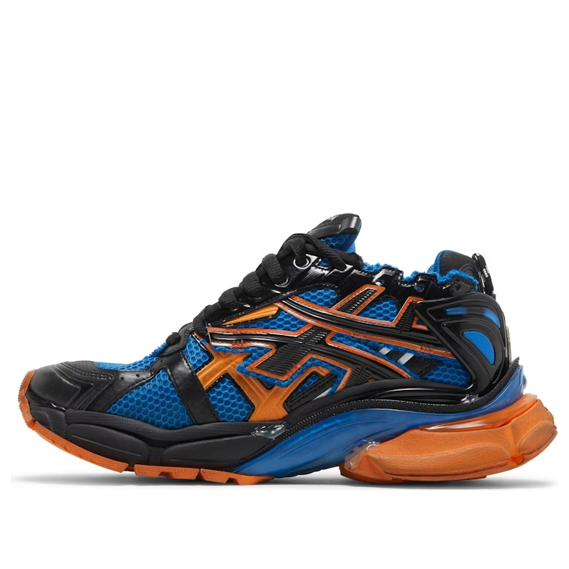 Balenciaga Runner Sneakers 'Blue Orange Black Mesh and Nylon' 677403W3RB34719