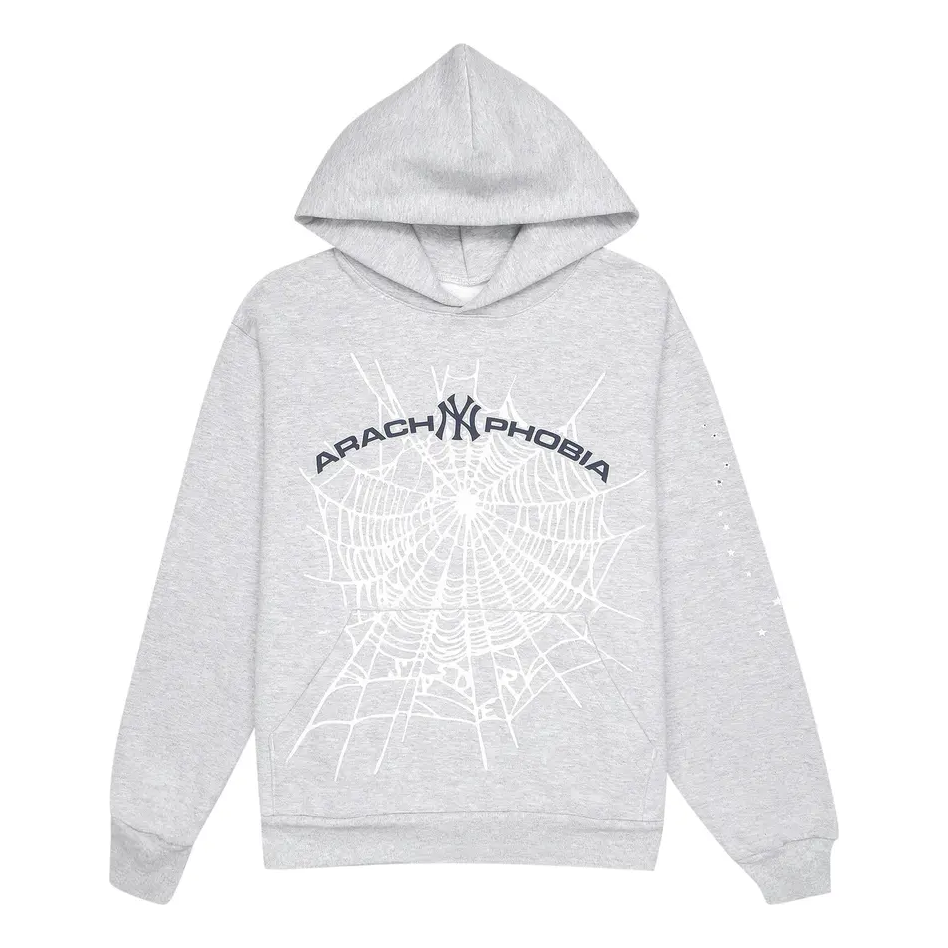 Sp5der Arach NY Phobia Hoodie 'Ash Grey' 2406-1SS240106ANPH-ASH