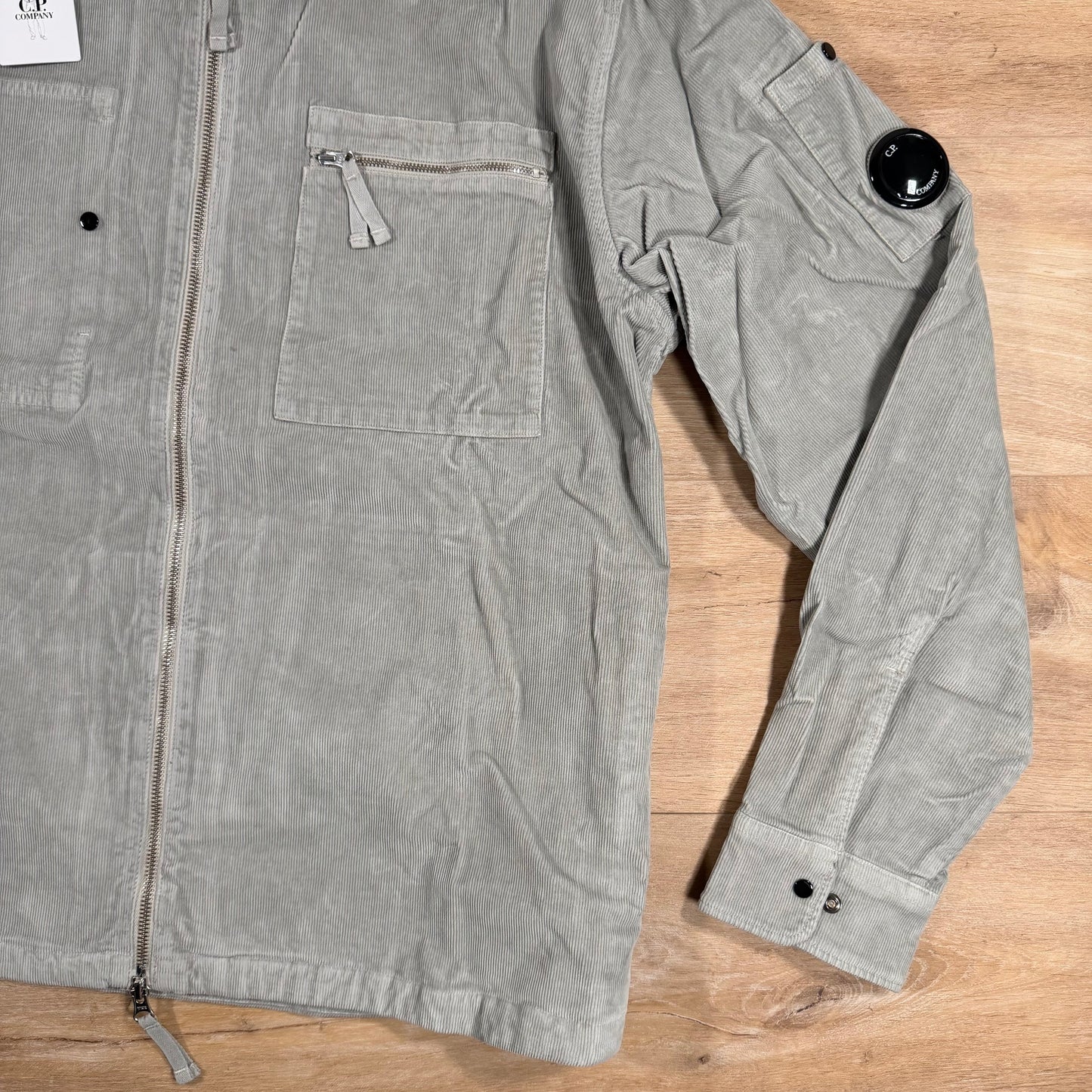 C.P. Company Corduroy Lens Overshirt in London Fog