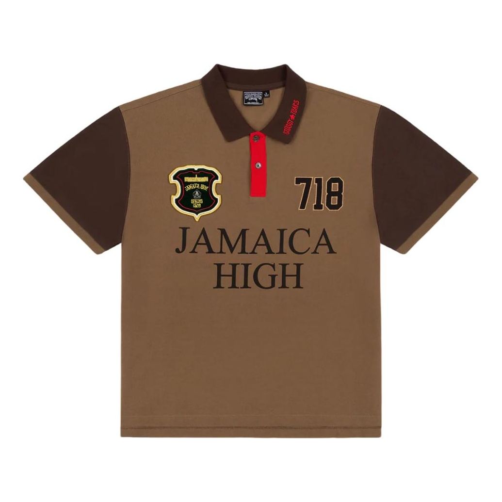 Denim Tears x Stussy Spades Team Polo 'Brown' 314071