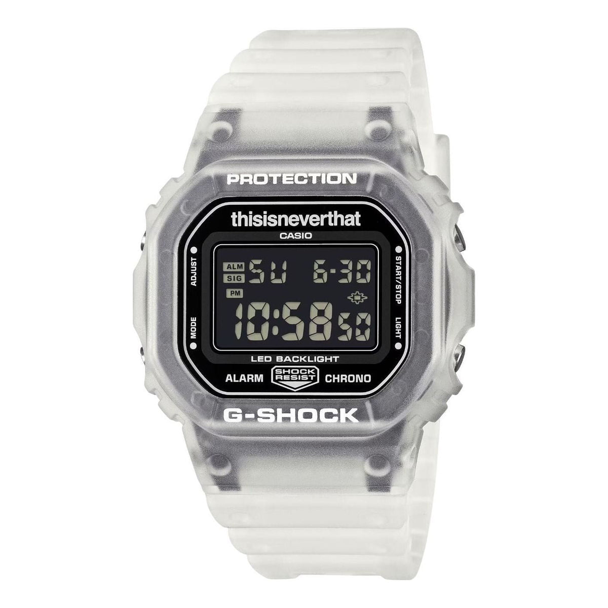 CASIO x thisisneverthat G-Shock Digital 5600 Series 'Silver White' DW-5600TNT-7