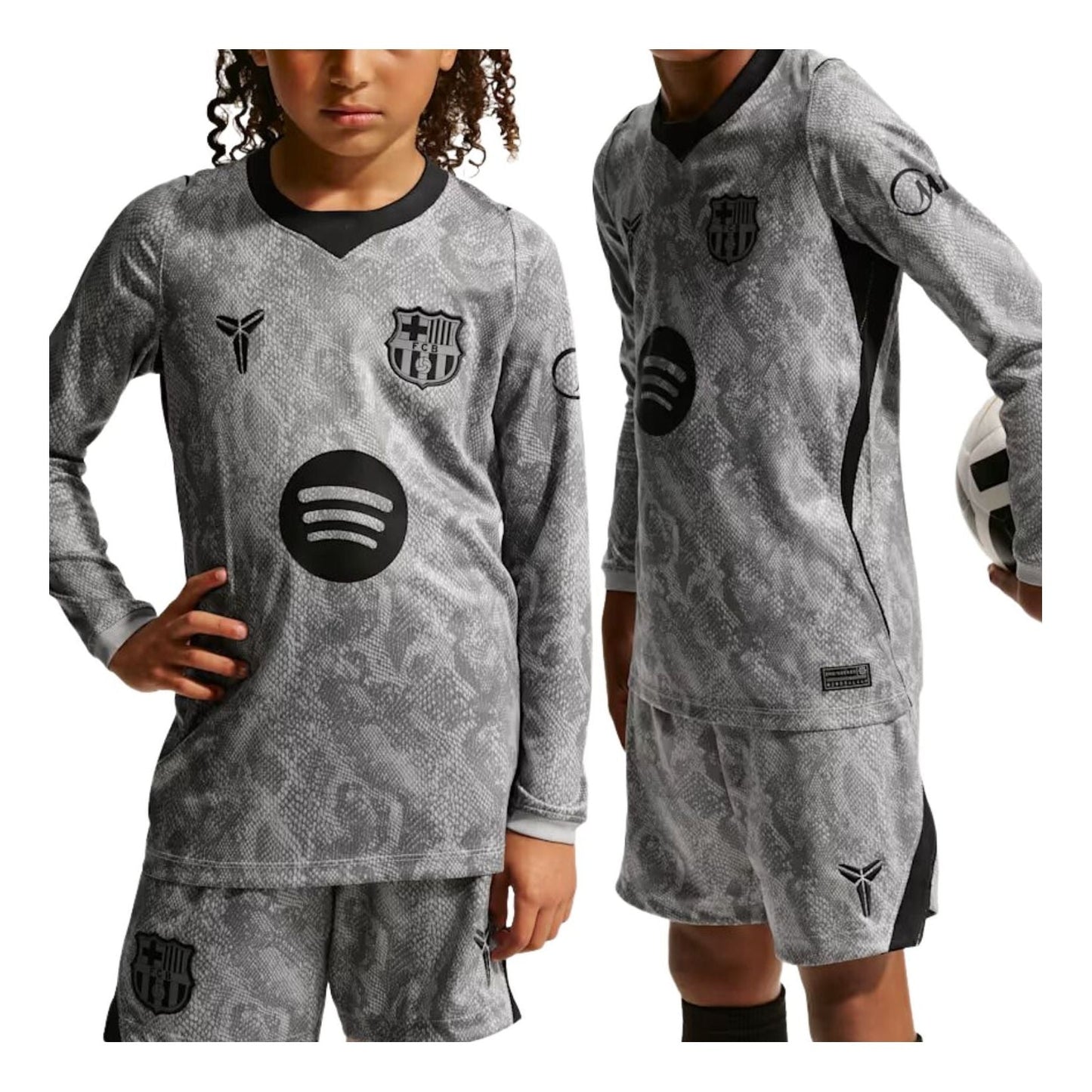 (GS)Nike Kobe x F.C. Barcelona 2026/27 Stadium Goalkeeper Away Dri-FIT Replica T-Shirt 'Wolf Grey Black' IO8337-013