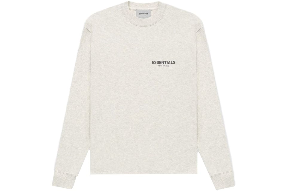 ESSENTIALS FOG CORE COLLECTION LONG SLEEVE LIGHT HEATHER OATMEAL