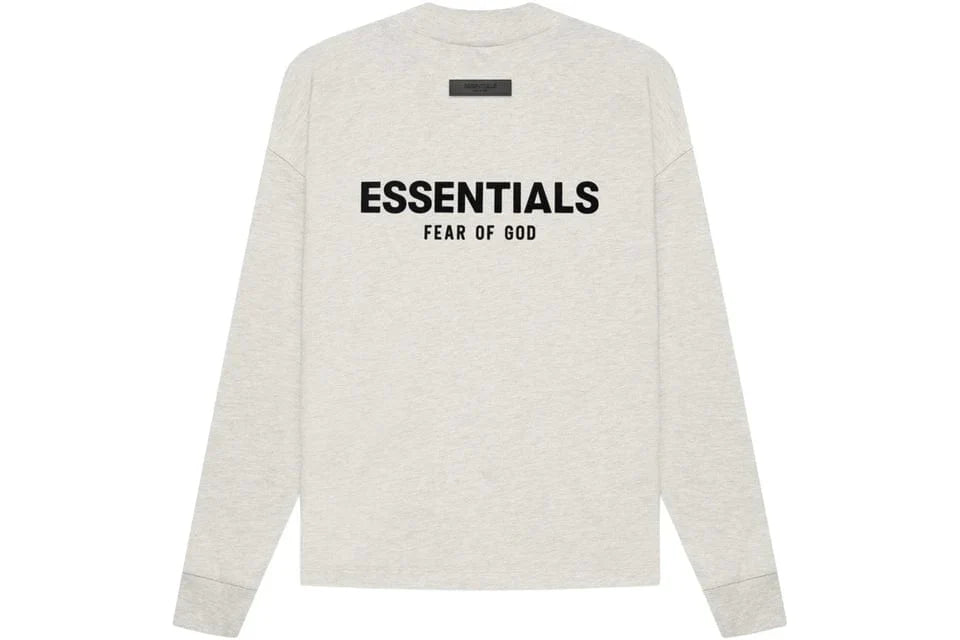 ESSENTIALS FOG LONG SLEEVE LIGHT HEATHER OATMEAL SS22