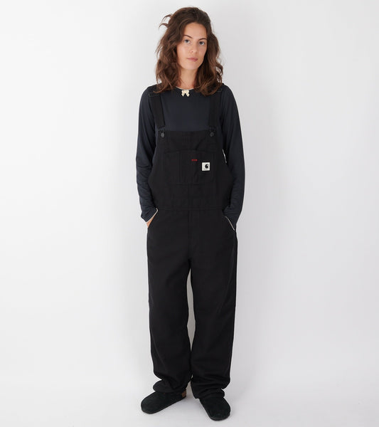 W Bib Overall Straight Black Rinsed