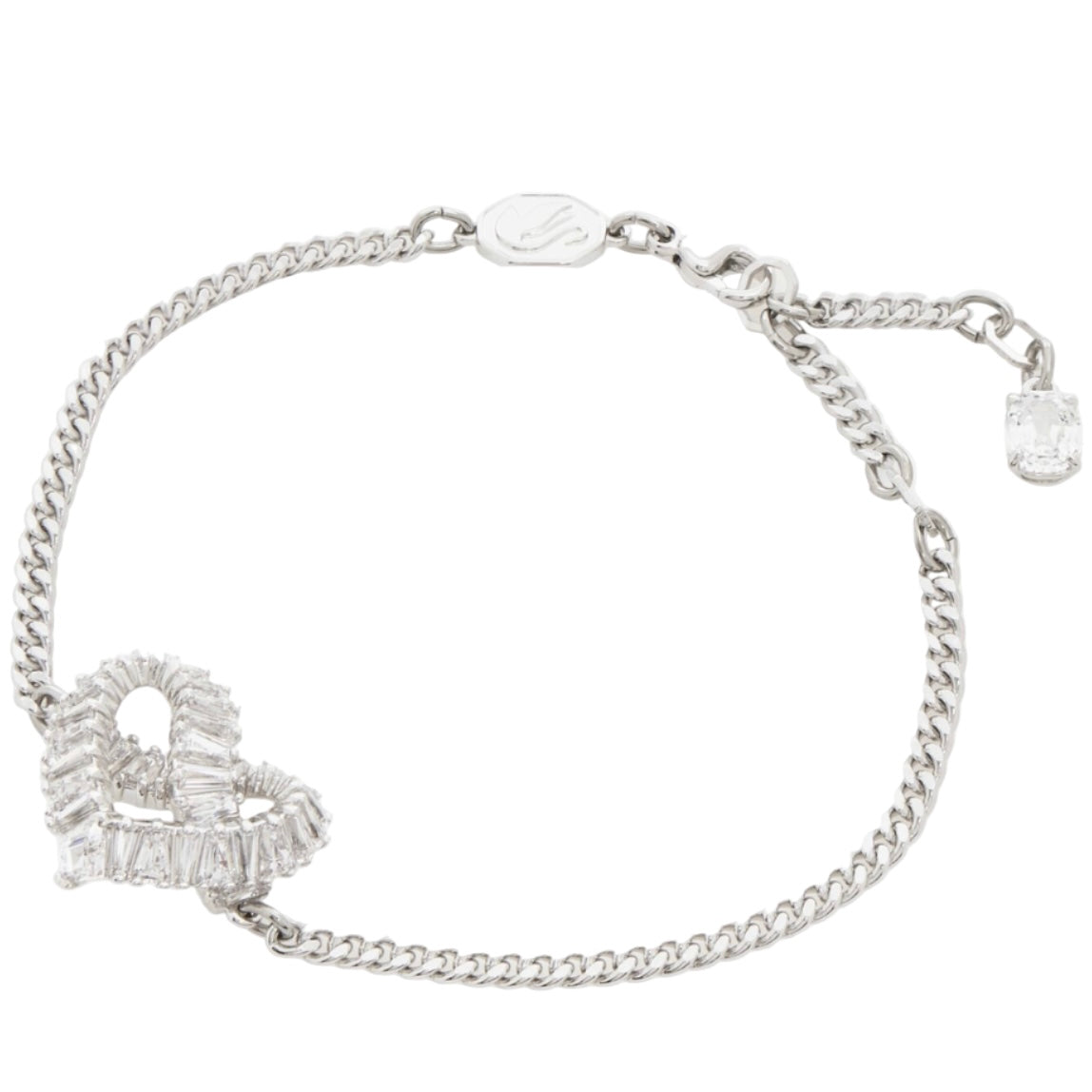 Swarovski Rhodium Plated Heart Bracelet