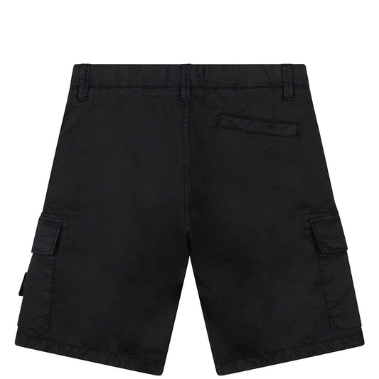 Stone Island Junior Black Cargo Shorts