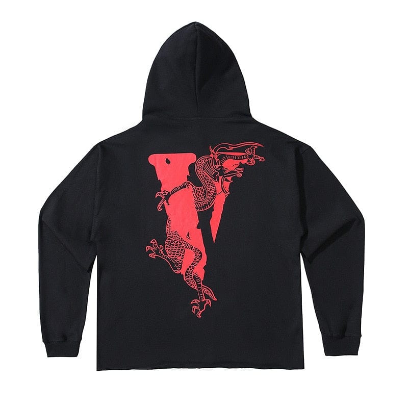 VLONE X CLOT DRAGON STAPLE HOODIE BLACK