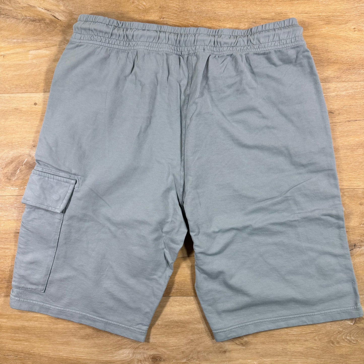 C.P. Company Light Fleece Cargo Lens Shorts in Silver Blue