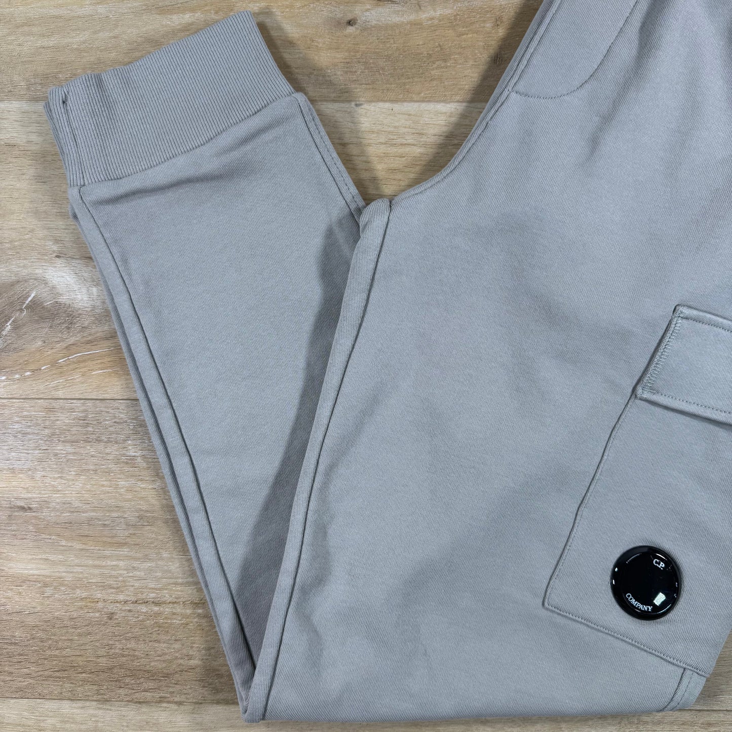 C.P. Company Diagonal Raised Fleece Lens Sweatpants in Dove