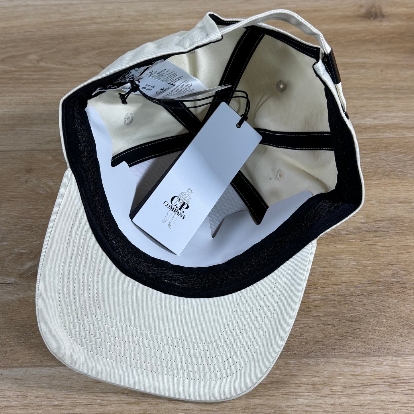 C.P. Company Gabardine Logo Cap in Frozen Dew