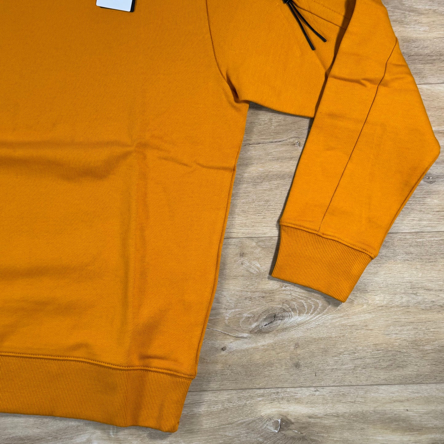 C.P. Company Diagonal Raised Fleece Crewneck Lens Sweatshirt in Desert Sun