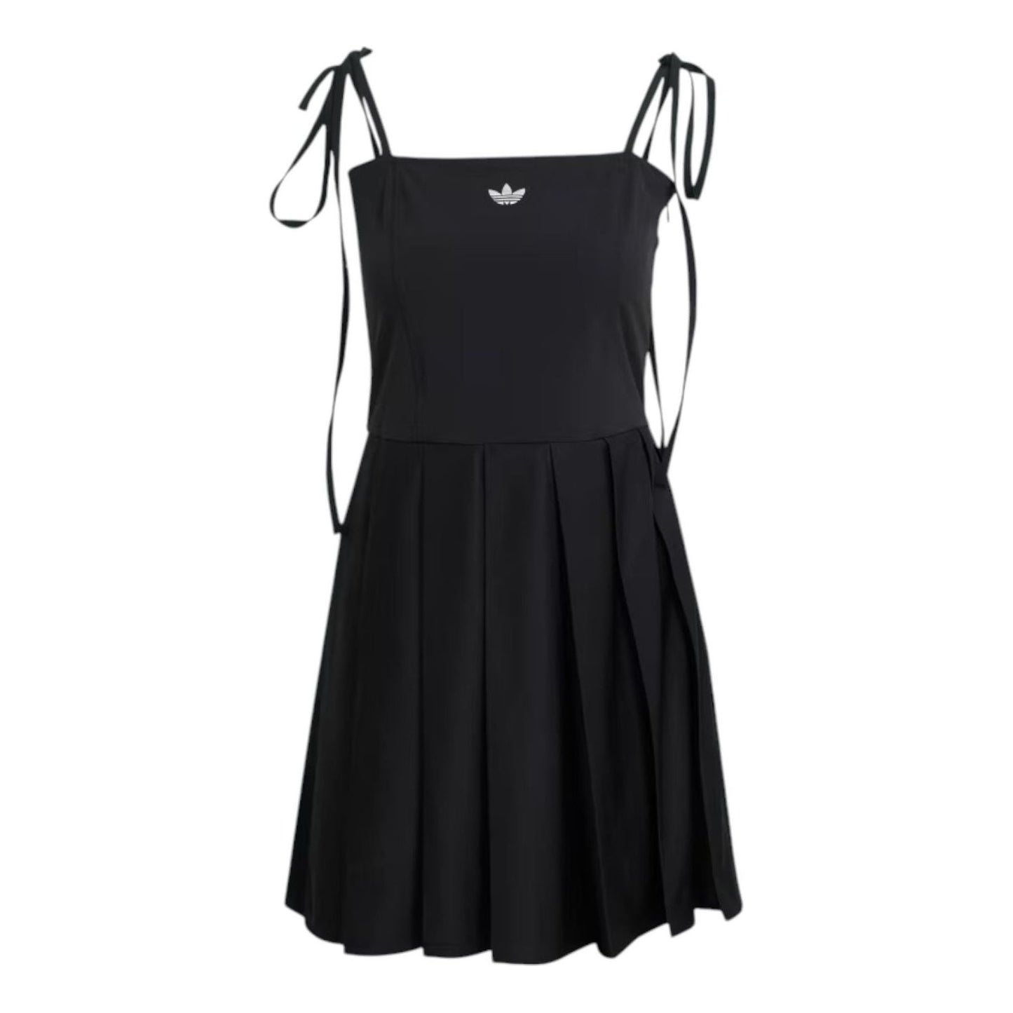 (WMNS) adidas Ribbon Pleated Mini Dress Asia Sizing 'Black' JW0115